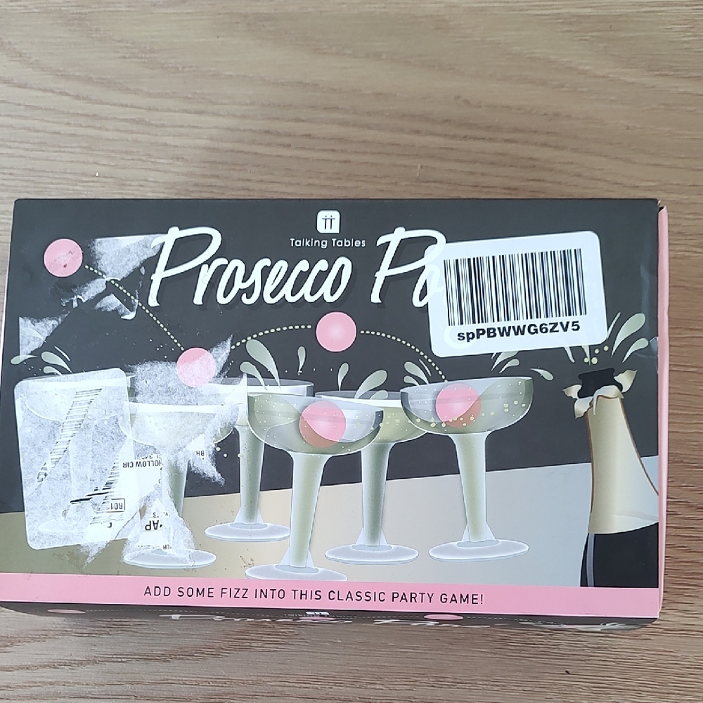 Prosecco Pong Party Game Set - Pink and White Incomplete